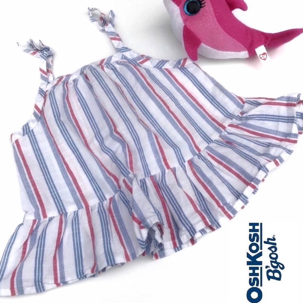  Baby B’GOSH Stripe Top Red White Blue 2T